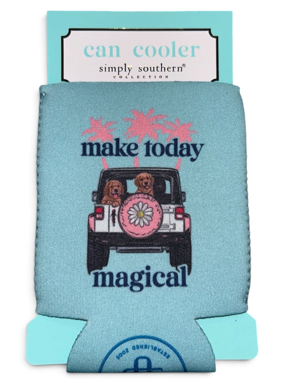 Simply Southern Blue Can Cooler with Jeep “Make today Magical” koozie